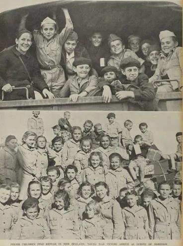Polish children find refuge in New Zealand: young war victims arrive as guests of Dominion Image: Polish children find refuge in New Zealand: young war victims arrive as guests of Dominion
