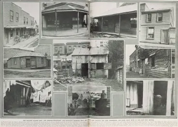 Insanitary and defective premises that the Auckland City Council has had condemned and done away with in the last few months Image: Insanitary and defective premises that the Auckland City Council has had condemned and done away with in the last few months