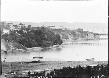 Image: Mechanics Bay and Wynyard Pier from Parnell Rise, 1868