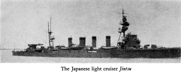 The Japanese light cruiser Jintsu