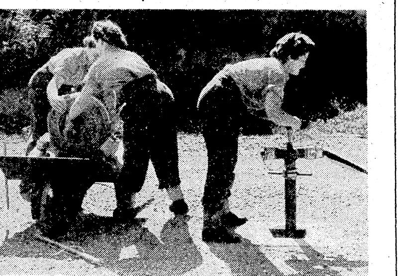bins training as members of the camp-fire brigade at the W.A.A.C. camv at Miramar. (Evening Post, 28 December 1944)
