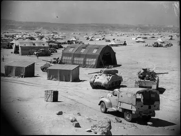 Image: General view of 4th Armoured Brigade workshops in Maadi, Egypt - Photograph taken by George Kaye