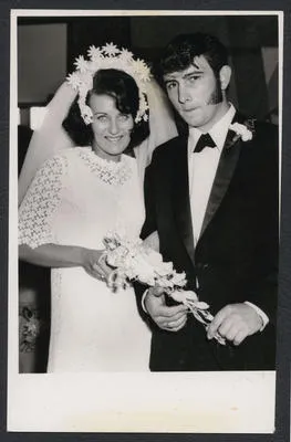 Miss June Calvert and Mr Gary Fisher married at Holy Cross Church Henderson