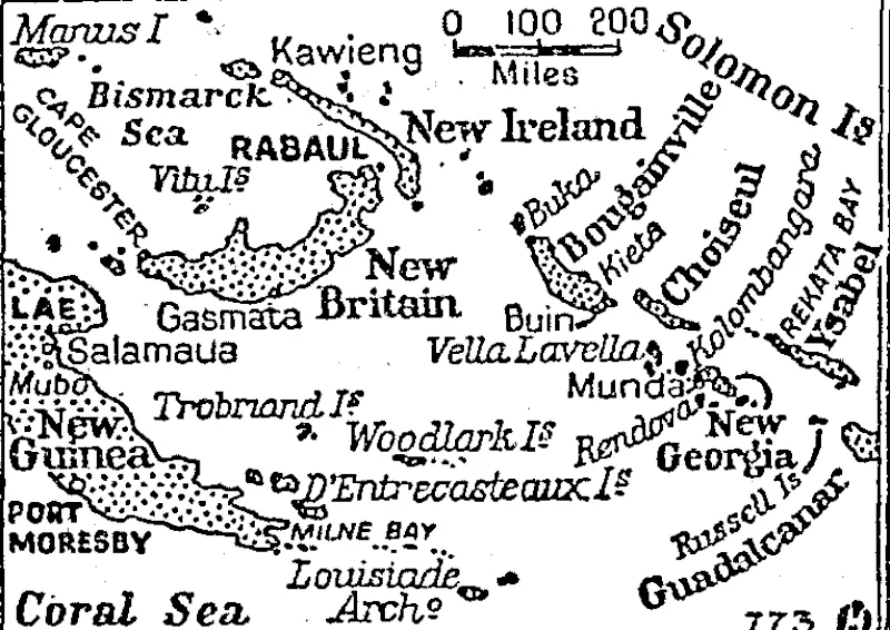 Japanese fighters were destroyed when !they tried to stop our bombers from ■attacking an^ airfield. (Evening Post, 08 October 1943)