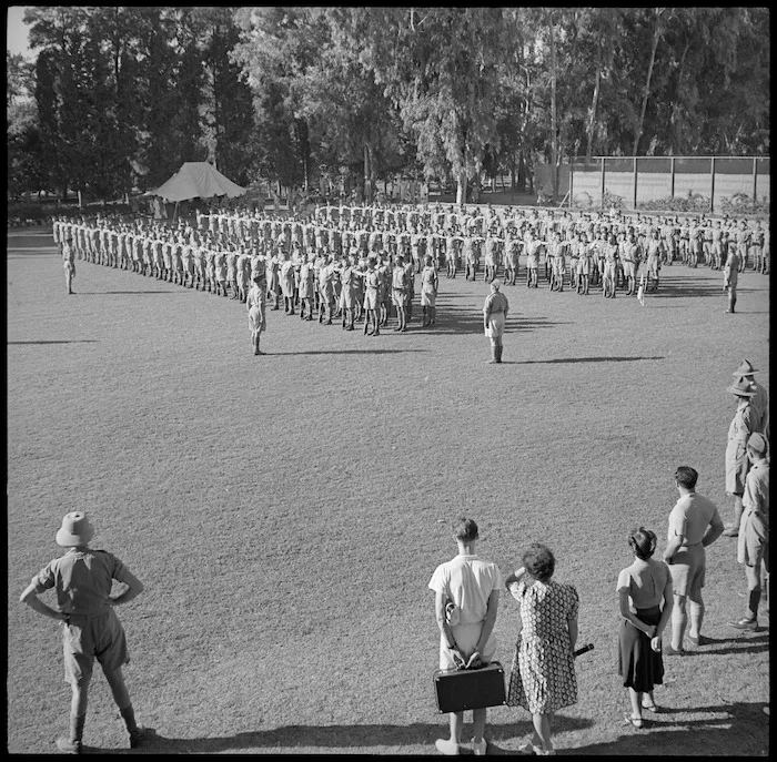 Divisional Signals on parade Maadi Sporting Club