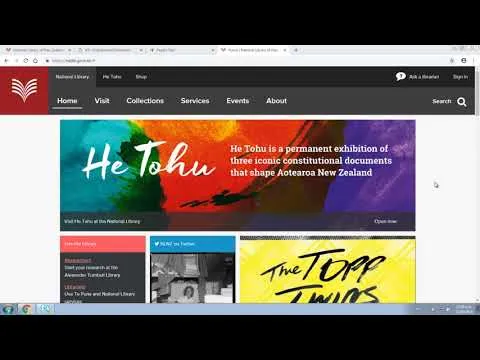 Searching on the the National Library of New Zealand website