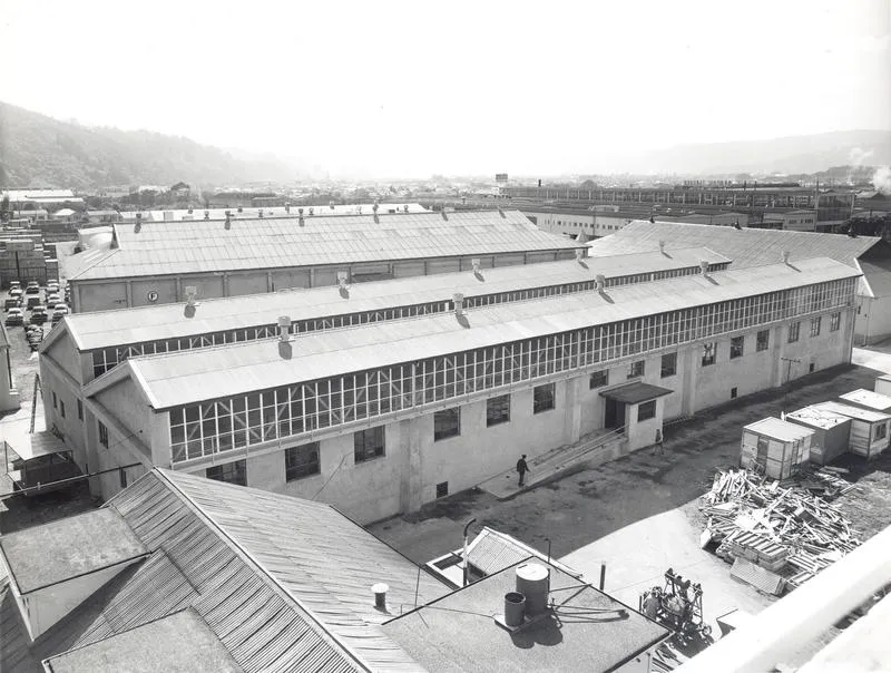 Fletcher Construction Co Ltd - W D & H O Wills, Richmond St, Petone: 1955 factory and storage building completed