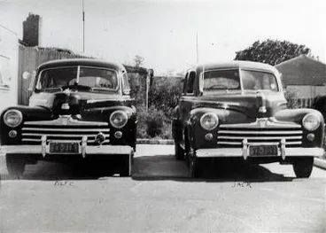 Photograph: Two Ford taxis Image: Photograph: Two Ford taxis