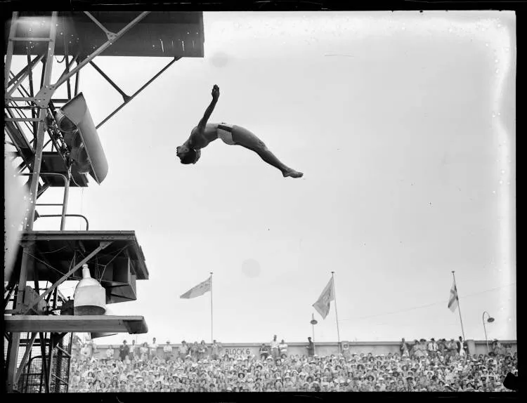 British Empire Games, Men's 3 Metre Springboard Diving, Newmarket Olympic Pool, 1950