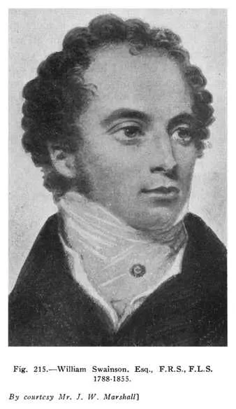 Fig. 215.—William Swainson, Esq., F.R.S., F.L.S. 1788–1855. By courtesy Mr. J. W. Marshall]