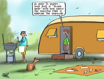 Image: Hawkey, Allan Charles, 1941- :Staff levels. 9 January 2014