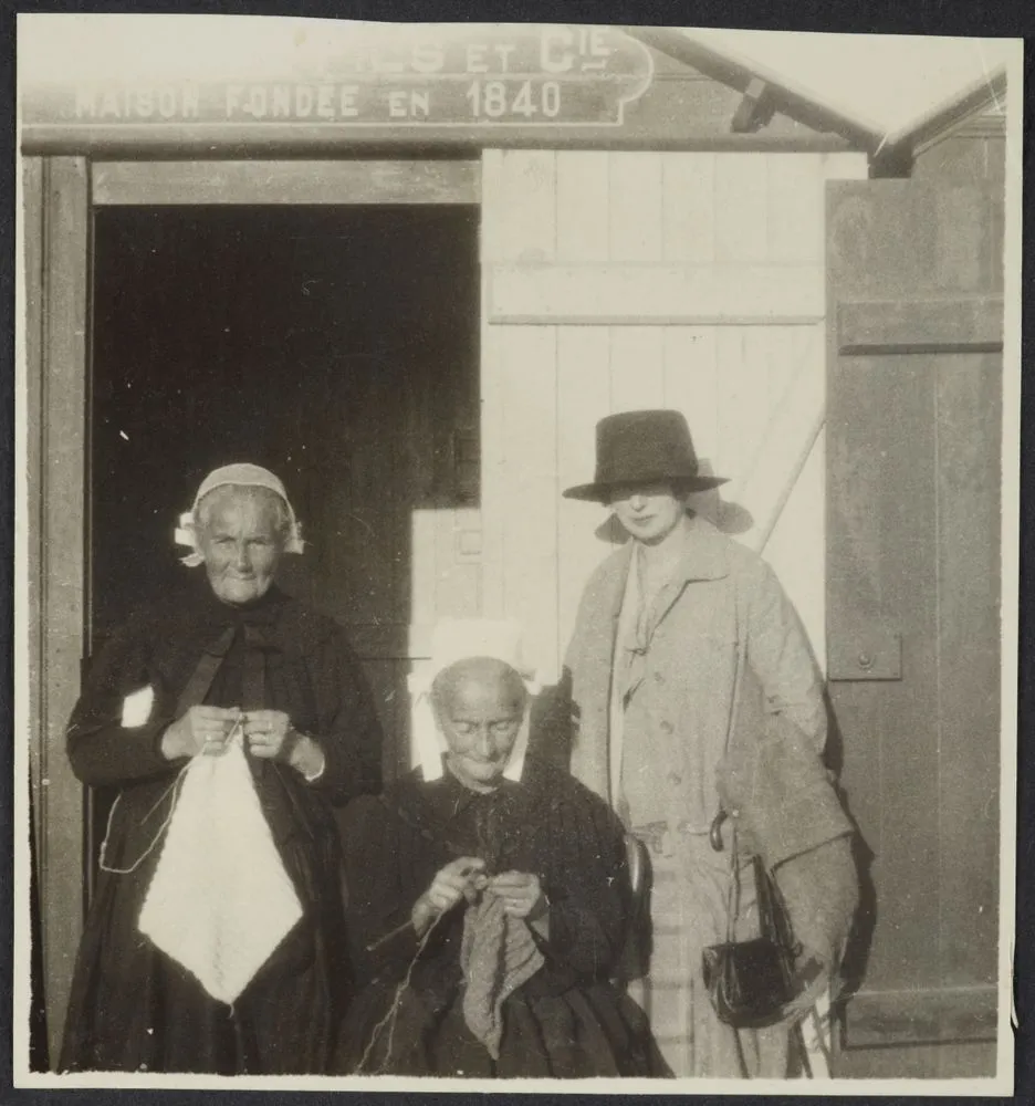 Margaret Butler with the two models - Francoise & Marie