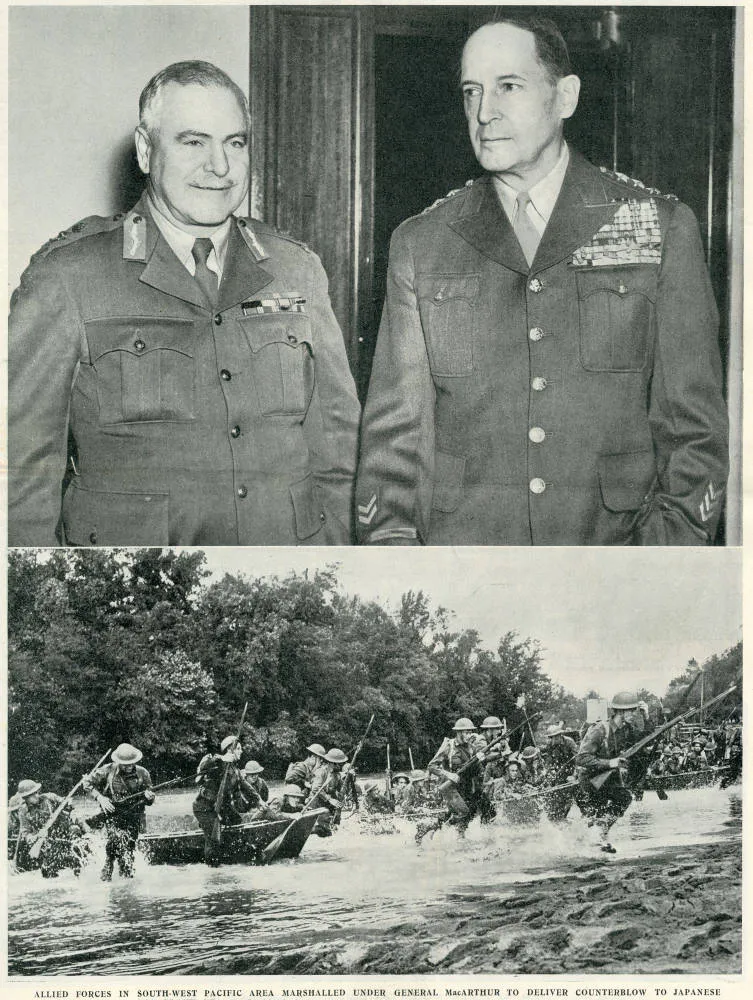 Allied forces in South-west Pacific area marshalled under General MacArthur to deliver counterblow to Japanese