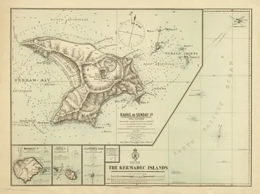 Image: New Zealand. Department of Lands and Survey :The Kermadec Islands [map]. March 1898