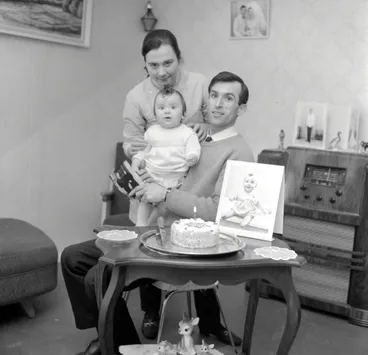 Image: Papageorges parents and baby Litsa (1st birthday). [P1-6693-9083]