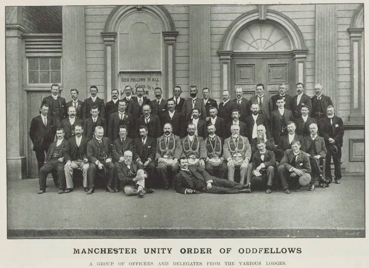 Manchester Unity Order of Oddfellows: a group of officers and delegates from the various lodges