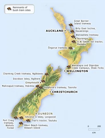 Bush tramway sites Image: Bush tramway sites