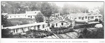 Headquarters of the Plunket Society In Dunedin: A Bird's - Eye View of the Karitane- Harris Hospital Image: Headquarters of the Plunket Society In Dunedin: A Bird's - Eye View of the Karitane- Harris Hospital