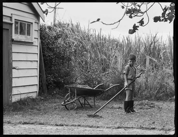 Image: Robert Wells in the garden at Aratapu