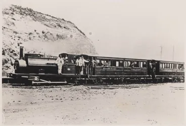 Image: First passenger train on the Onehunga line, 1873