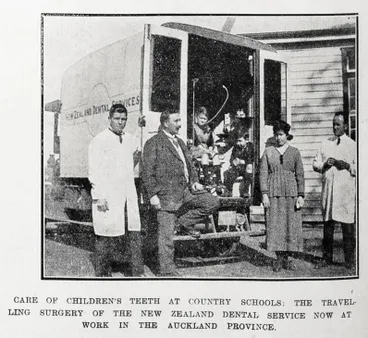 Image: Care of children's teeth at country schools: the travelling surgery of the New Zealand Dental Service now at work in the Auckland province