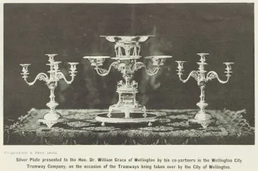 Image: Silver Plate presented to the Honourable Dr. William Grace