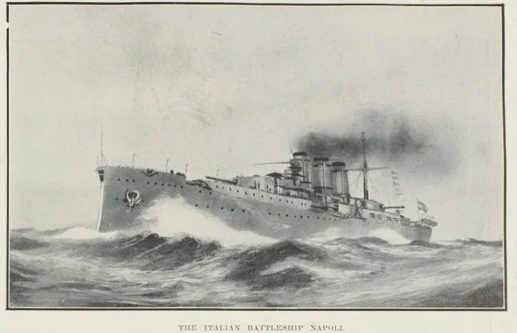 The Italian battleship Napoli