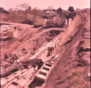 Image: Slide - Line lowering by the State Advances Building, Hamilton
