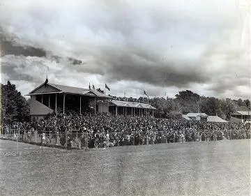 View of Tauherenikau Grandstand and enclosure : photograph