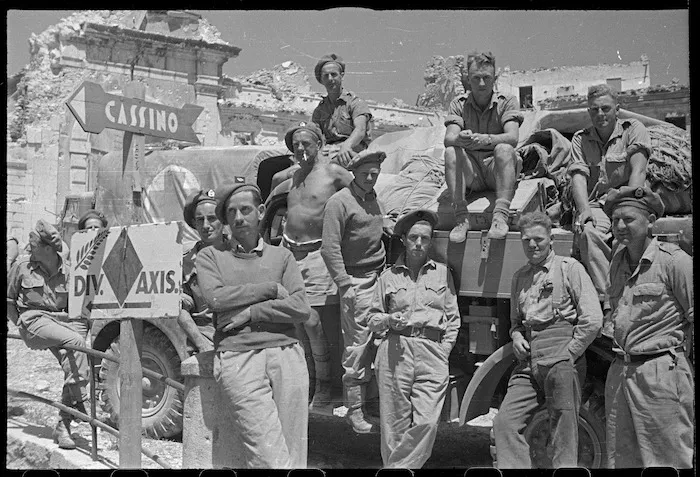 World War 2 New Zealand soldiers, Atina, Italy