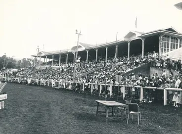 Image: Winstone's Metal Shovelling Competition, Easter Show, Auckland: 1962 crowd in grandstand