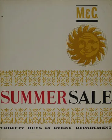 Image: Milne and Choyce advertising poster for a Summer Sale