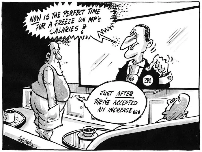 "Now is the perfect time for a freeze on MPs salaries!" "Just after they've accepted an increase..." 27 January 2009.