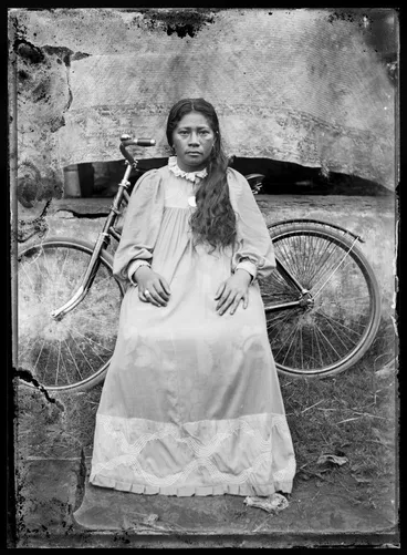 Image: Woman with a bicycle