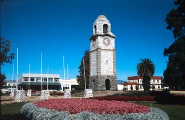 Image: Memorial clock in Seymour Square, Blenheim