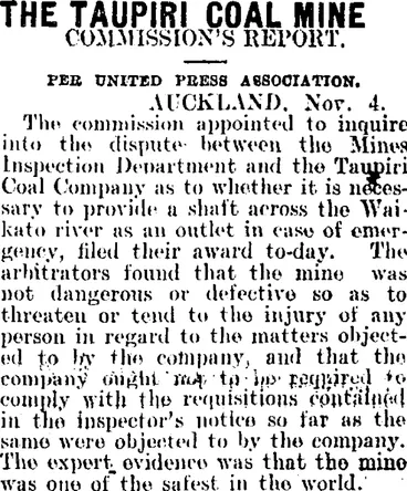 Image: THE TAUPIRI COAL MINE (Mataura Ensign 4-11-1907)