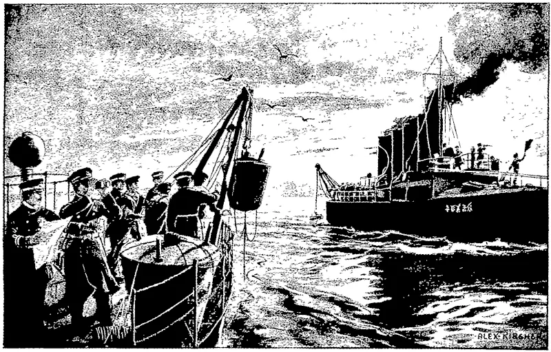 THE TERROR OF THE EASTERN SEAS: JAPANESE TORPEDO-BOAT DESTROYERS LAYING MINES OUTSIDE PORT ARTHUR. (Otago Witness, 27 July 1904)
