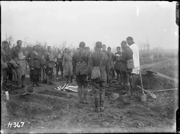 Image: Funeral of Lieutenant Colonel George Augustus King during World War I, Ypres