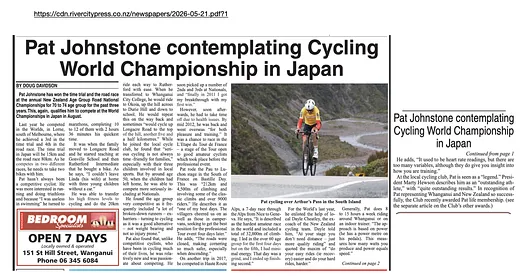 Pat Johnstone - Cycling