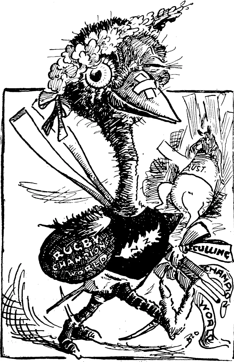 THE BOSS &I&PThe Moa: Ain't I a clever bird ? PlayUp\th^!Hfnd. Get those flutes sound;..._-.. _. _. _ ing, Let'h&r^<h^;J^opJ '.. (Observer, 10 August 1907)