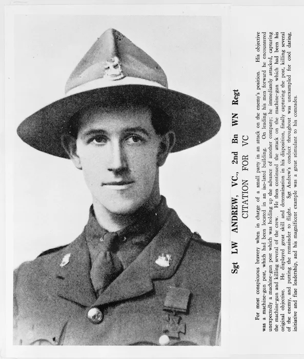Victoria Cross winner Leslie Wilton Andrew
