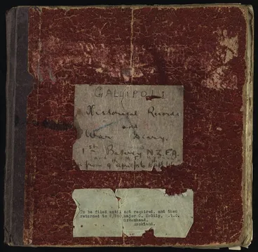 Image: McGilp, Clyde, 1888-1918 : Gallipoli historical records and war diary, 1st Battery, NZFA