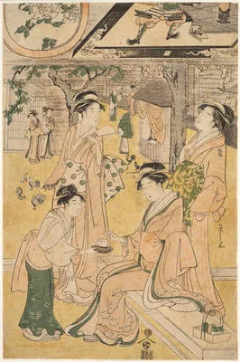 Women Resting in the Votive Picture Hall at Asakusa