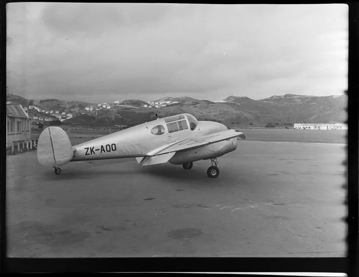 A Miles Gemini aircraft at Wellington Aero Club