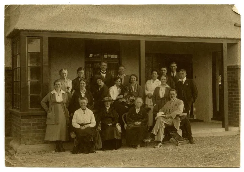 Photograph, Black and White: Lovell-Smith family group at Christmas 1921