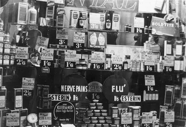 Image: Nyal products in pharmacy window display