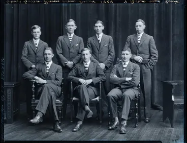 Image: Film Negative: Christ's College Flowers House prefects 1929
