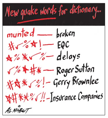 Image: Nisbet, Alastair, 1958- :New quake words for the dictionary... 21 June 2012