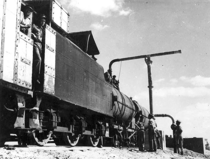 Egypt: Train at El Alamain railway station