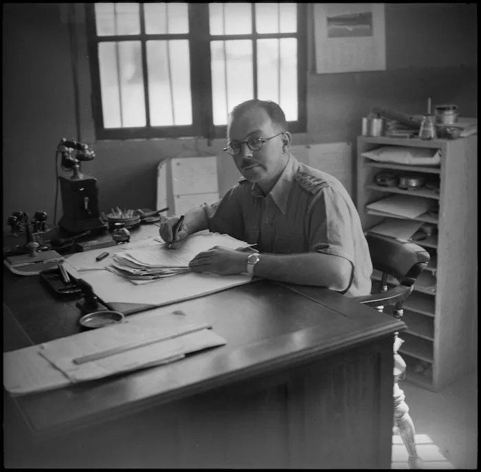 Captain T H Agmen Smith, Officer in Charge of Base Records, Maadi Camp